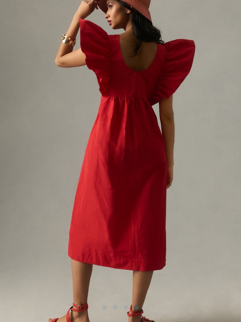 By Anthropologie Volume-Sleeve Babydoll Dress, XS - Picture 4 of 8